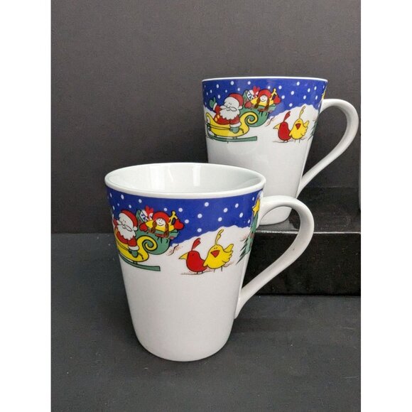 Royal Heritage Collection Christmas Time Coffee Hot Chocolate Mugs Set of 4 - Picture 2 of 7
